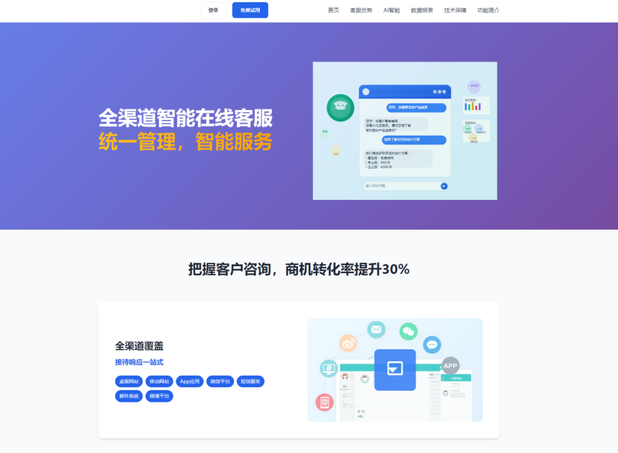 新版二开2026AI智能在线客服聊天软件源码，国际化多语言全球翻译客服系统(图1)